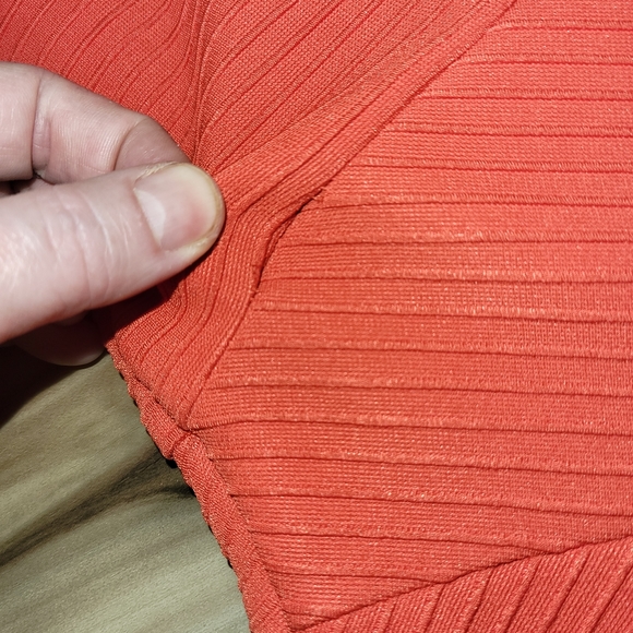 LeslieFay Dark Orange Textured Fit & Flare Dress - Picture 11 of 16